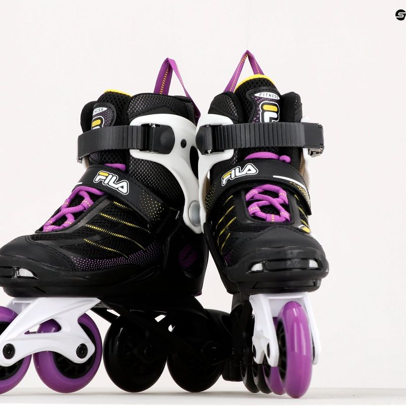 Gyermek görkorcsolya FILA Wizy G black/yellow magenta 9