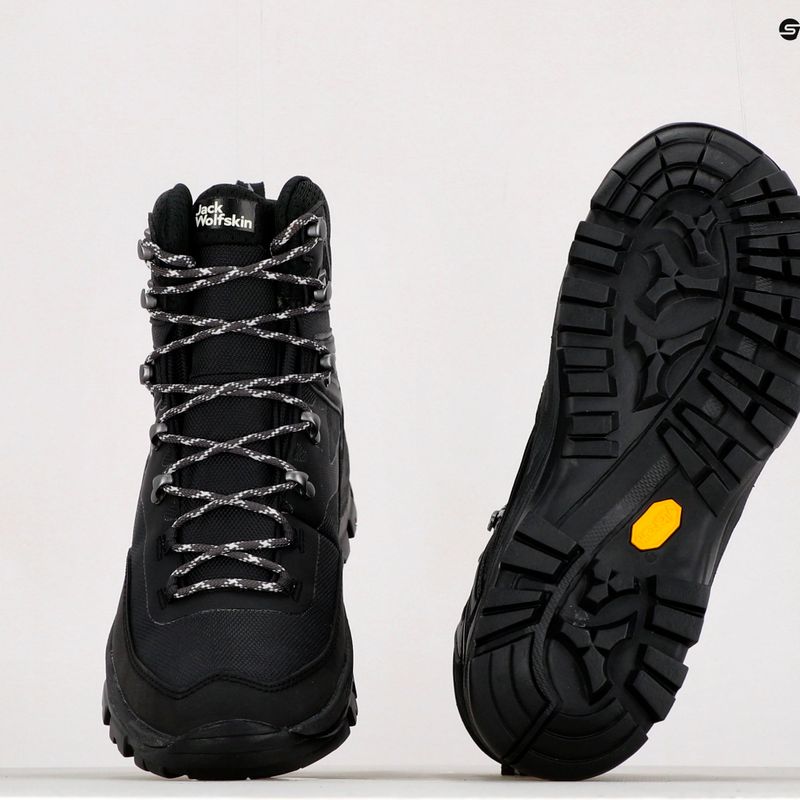 Jack Wolfskin férfi Rebellion Guide Texapore Mid túrabakancs fekete 4053791 10