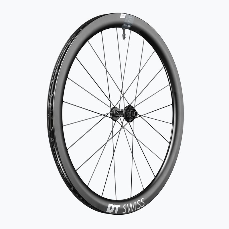 DT Swiss ERC 1400 DI 700C CL 45 12/100 karbon fekete első kerékpár kerék WERC140AIDXCA18229 5