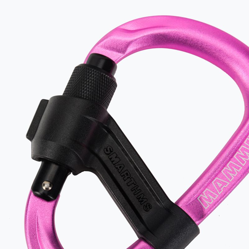 MAMMUT Smart HMS 2.0 csavaros karabiner rózsaszínű 3