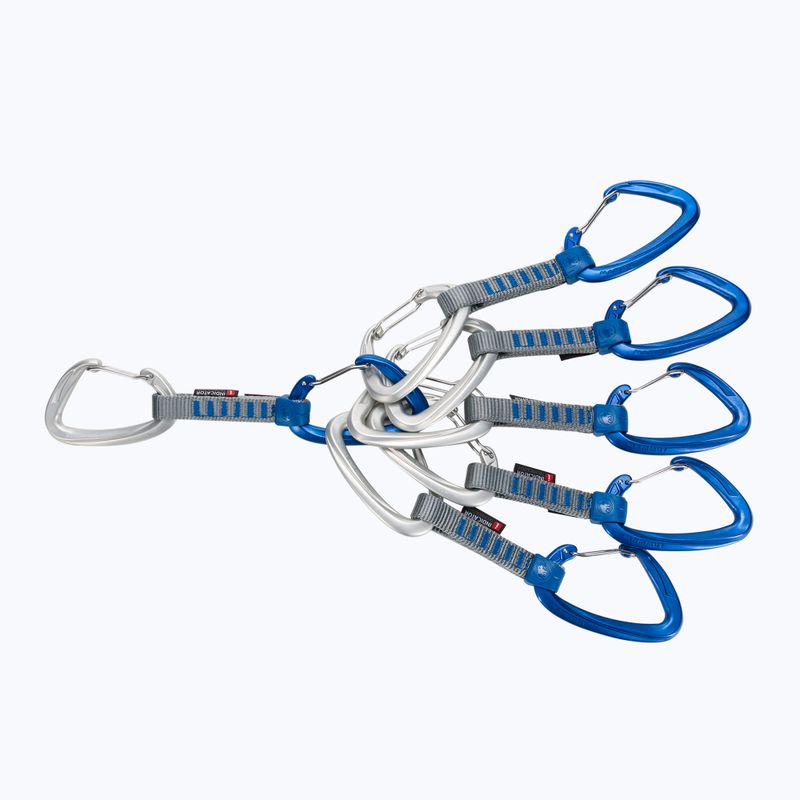 MAMMUT Crag Wire 10 cm 6db ezüst-kék karabiner készlet