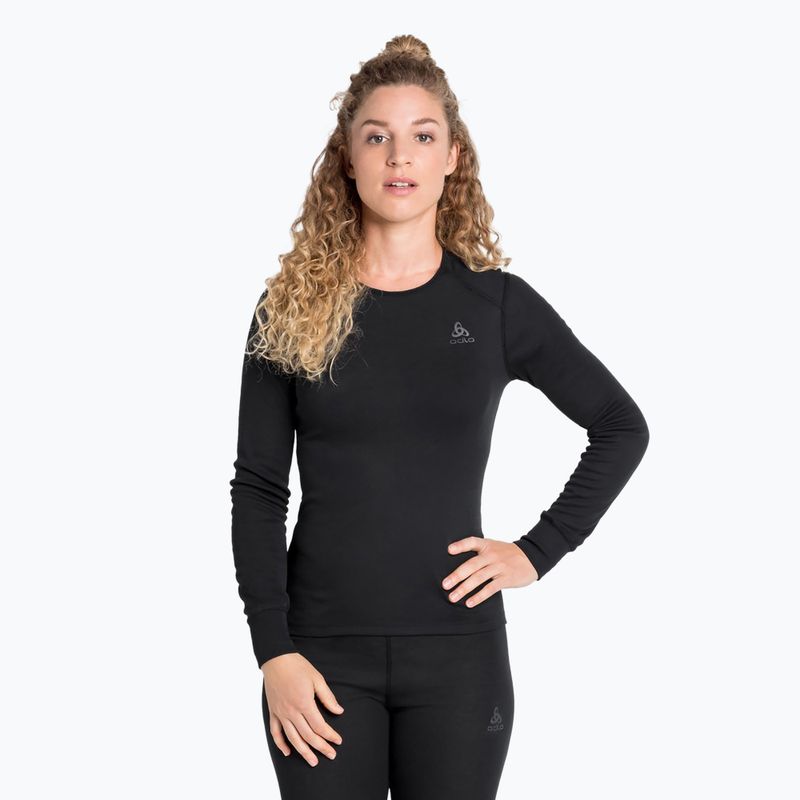 Női termoaktív felső ODLO Active Warm Bl Top Crew Neck black