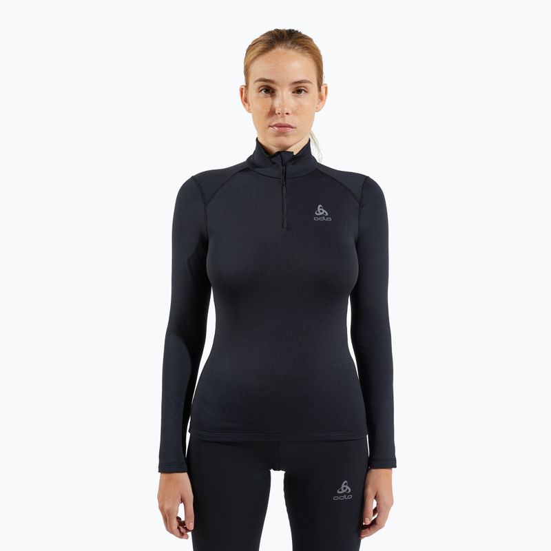 Női termoaktív felső ODLO Fundamentals Active Warm Bl Top Turtle Neck black