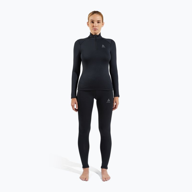 Női termoaktív felső ODLO Fundamentals Active Warm Bl Top Turtle Neck black 2