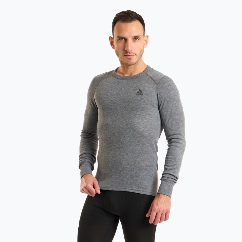 Férfi termoaktív felső ODLO Active Warm Bl Top Crew Neck odlo steel grey melange