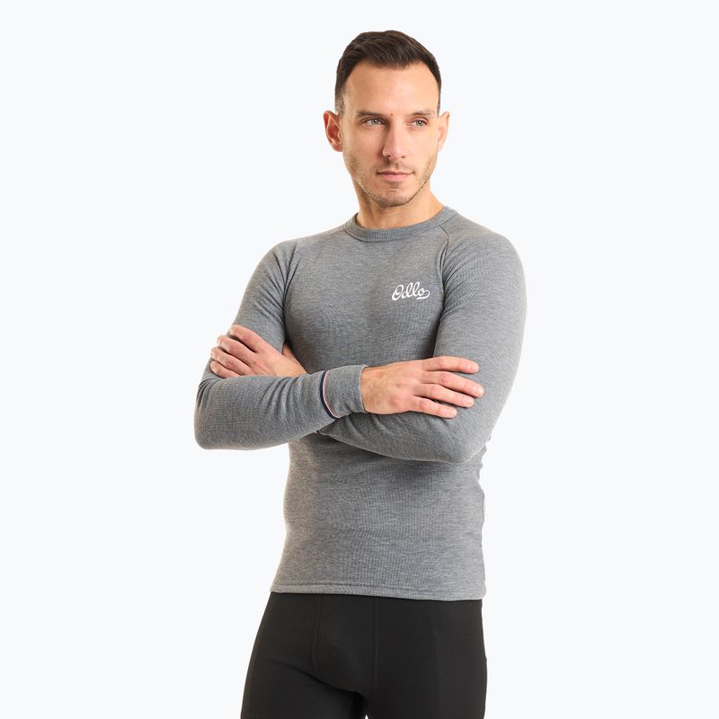 Férfi termoaktív felső ODLO Active Warm Originals Bl Top Crew Neck odlo steel grey melange