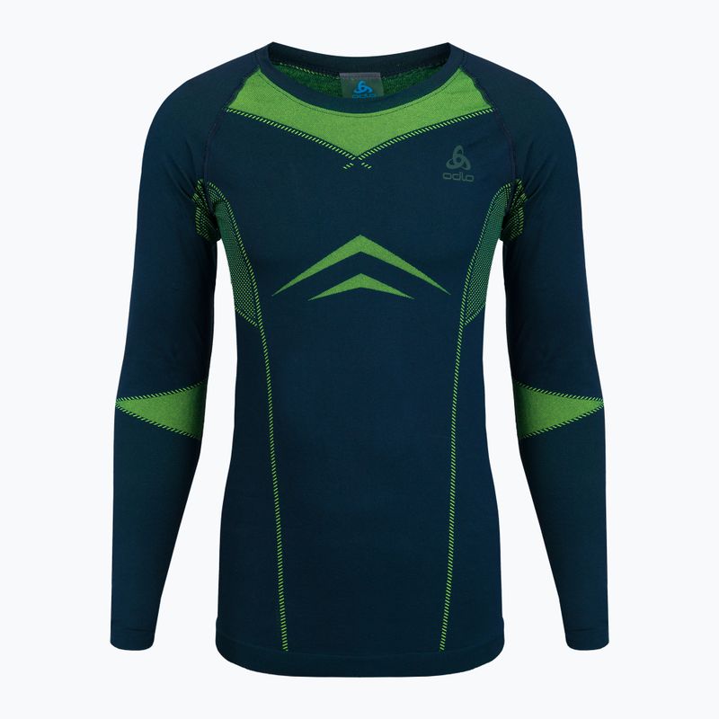 ODLO Fundamentals Performance Warm Long zöld-sötétkék férfi termoaktív fehérnemű 196082/21022 2