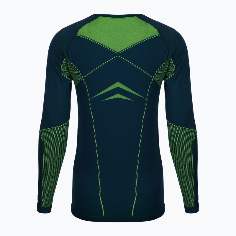 ODLO Fundamentals Performance Warm Long zöld-sötétkék férfi termoaktív fehérnemű 196082/21022 3