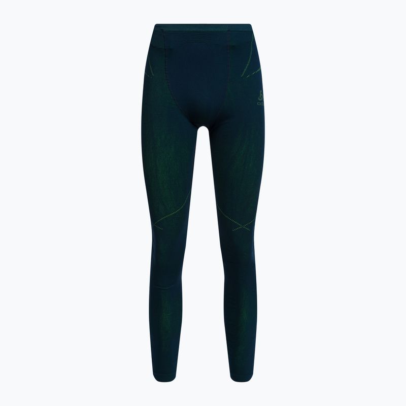 ODLO Fundamentals Performance Warm Long zöld-sötétkék férfi termoaktív fehérnemű 196082/21022 4