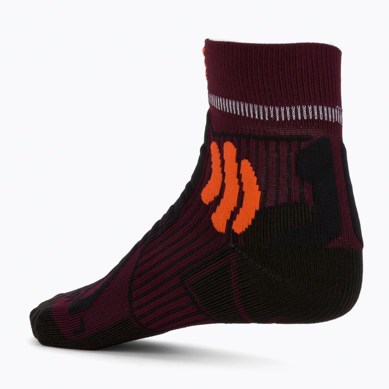 Férfi trekking zokni X-Socks Trail Run Energy bordó-narancs RS13S19U-O003 2