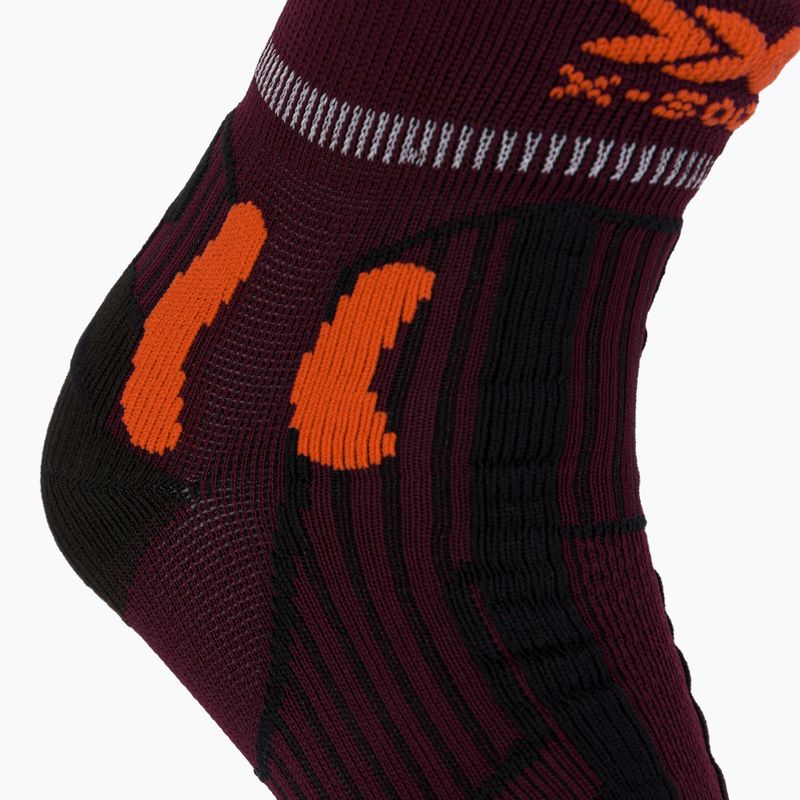 Férfi trekking zokni X-Socks Trail Run Energy bordó-narancs RS13S19U-O003 3