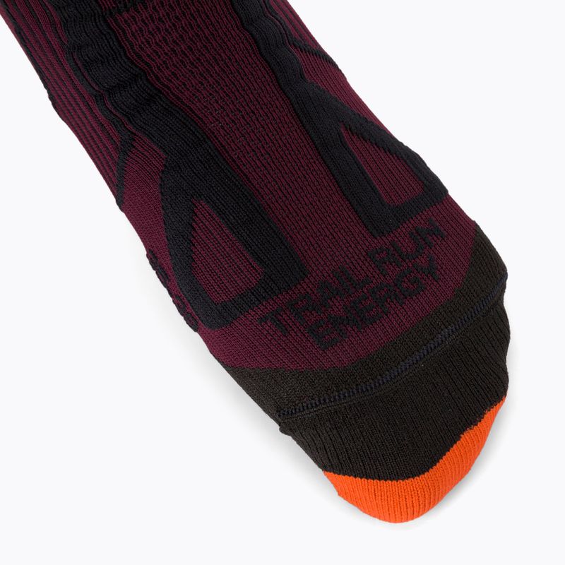 Férfi trekking zokni X-Socks Trail Run Energy bordó-narancs RS13S19U-O003 4