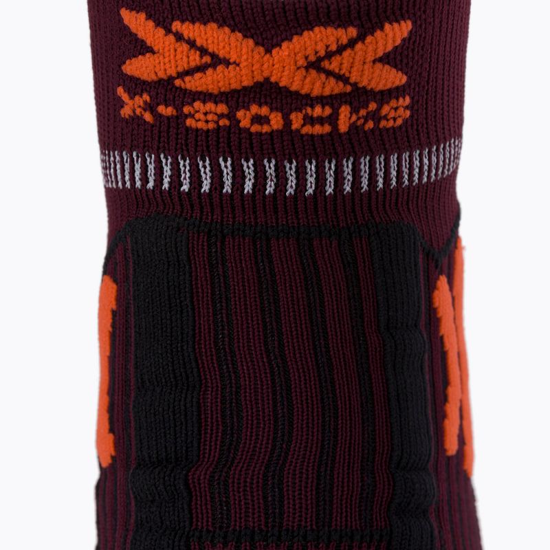 Férfi trekking zokni X-Socks Trail Run Energy bordó-narancs RS13S19U-O003 5