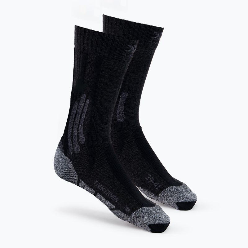 Férfi trekking zokni X-Socks Trek Silver fekete-szürke TS07S19U-B010