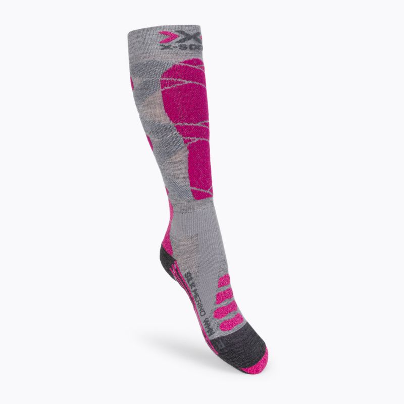 Női sízokni X-Socks Ski Silk Merino 4.0 szürke XSSSKMW19W szürke XSSSKMW19W