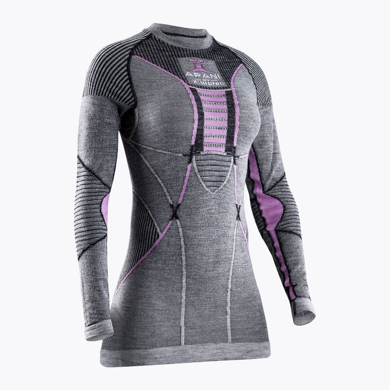 Női termál póló X-Bionic Apani 4.0 Merino szürke/lila APWT06W19W 4
