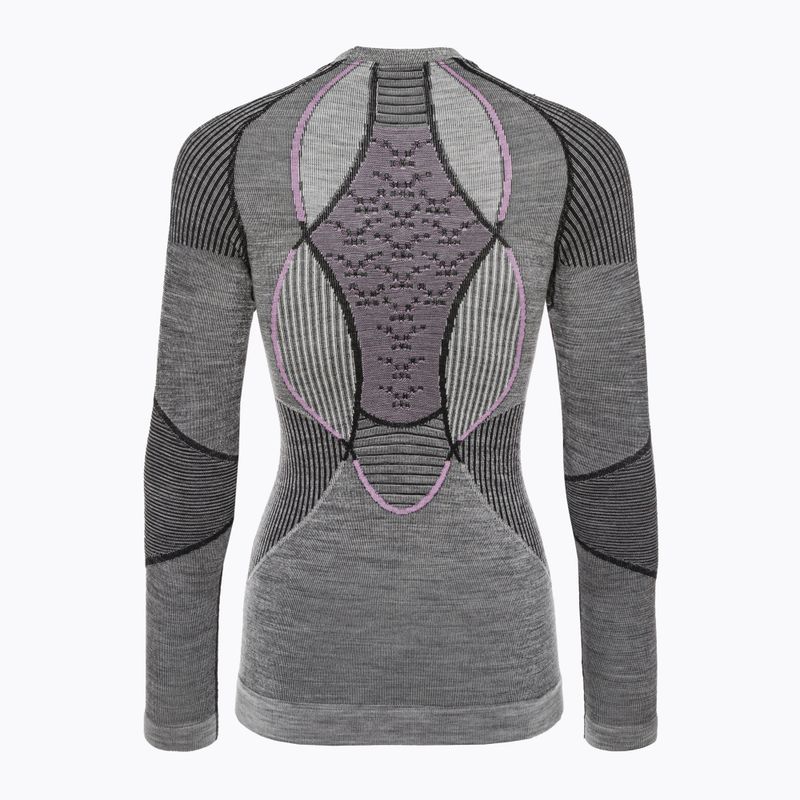 Női termál póló X-Bionic Apani 4.0 Merino szürke/lila APWT06W19W 2