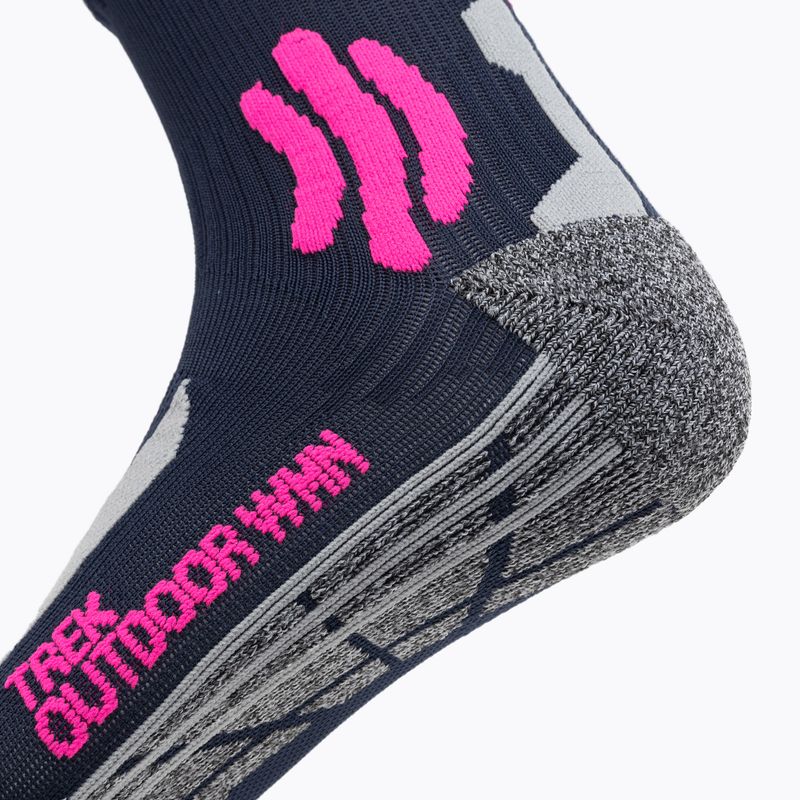 Női zokni X-Socks Trek Outdoor midnight blue/pink/lt grey melange 3
