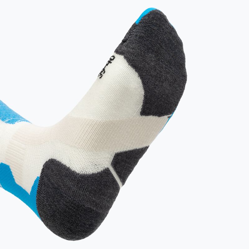 Női sízokni X-Socks Ski Silk Merino 4.0 fehér/fekete/türkiz színű sízokni 3