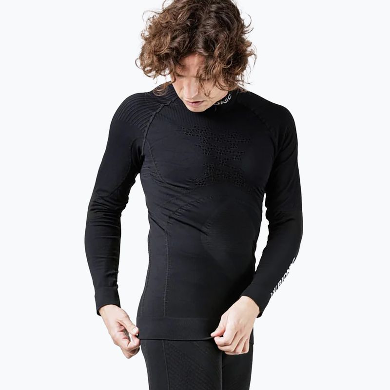 Férfi termoaktív pulóver X-Bionic Energy Accumulator 4.0 Turtle Neck opal black/arctic white