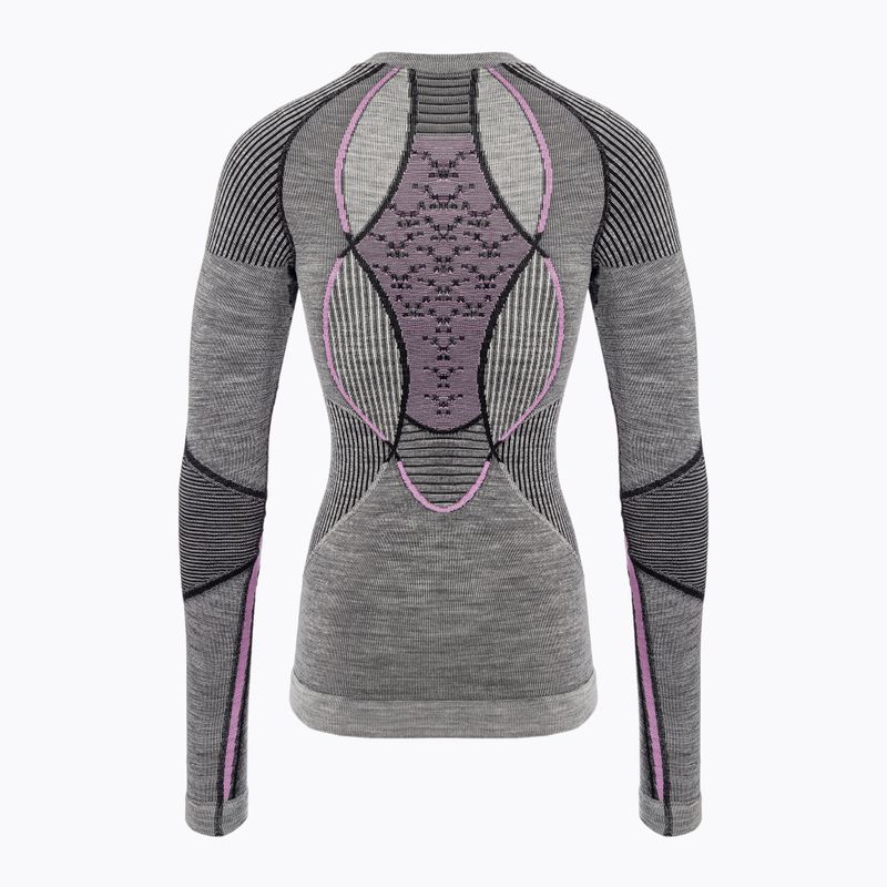 Női termoaktív pulóver X-Bionic Merino fekete/szürke/magnólia 2