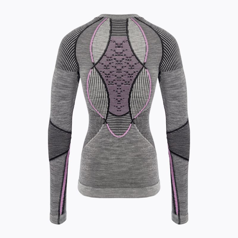 Női thermo pulóver X-Bionic Merino fekete/szürke/magnólia 2