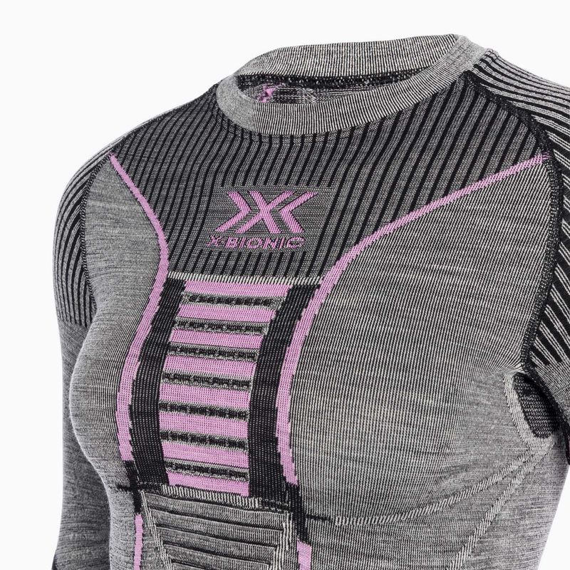 Női termoaktív pulóver X-Bionic Merino fekete/szürke/magnólia 3