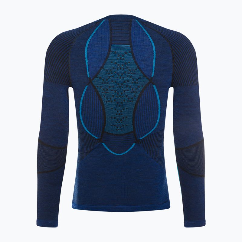 Férfi termoaktív pulóver X-Bionic Merino dark ocean/sky blue 3