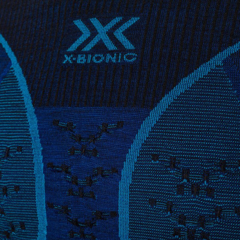 Férfi termoaktív pulóver X-Bionic Merino dark ocean/sky blue 4