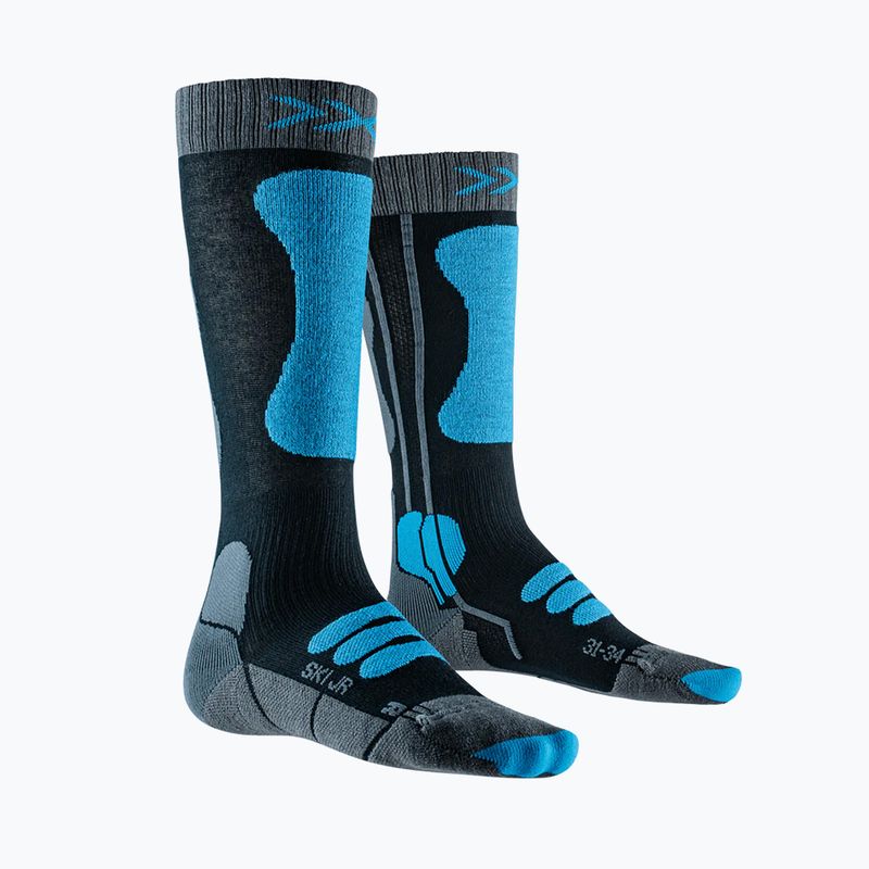 Gyerek sízokni X-Socks Ski 4.0 anthracite melange/galactic blue