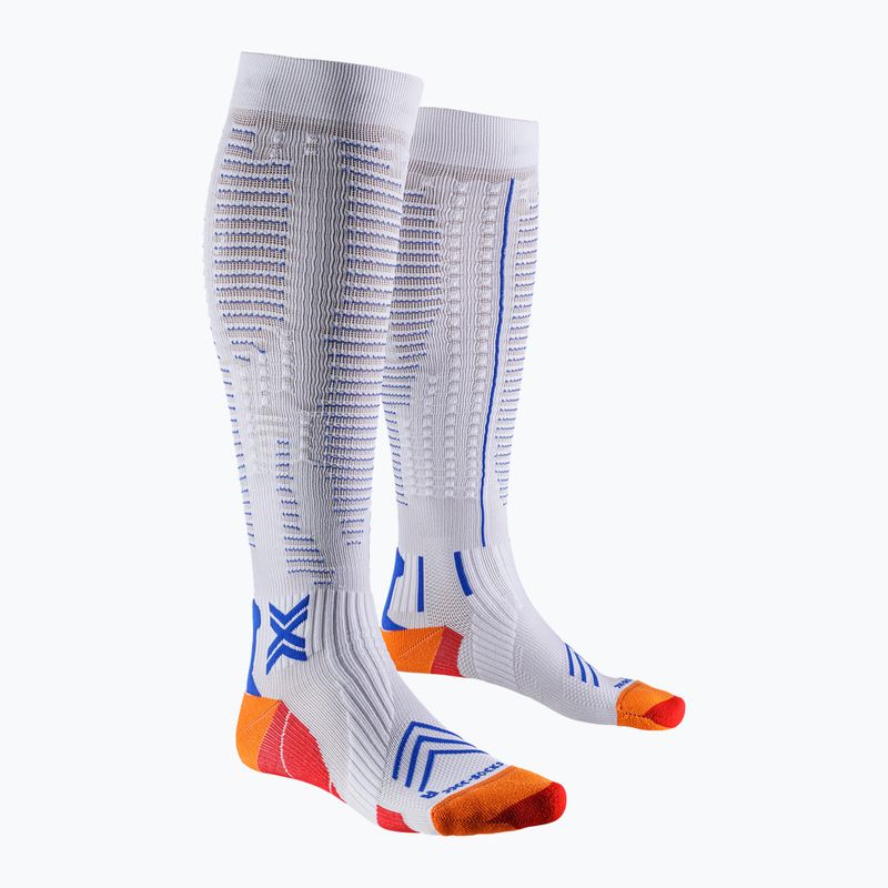 Férfi futózokni X-Socks Run Expert Effektor OTC white/orange/twyce blue