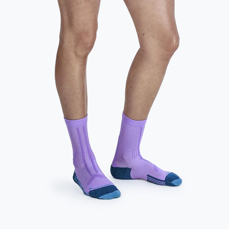 Női futózokni X-Socks Trailrun Discover Crew orchid/sunset blue 2