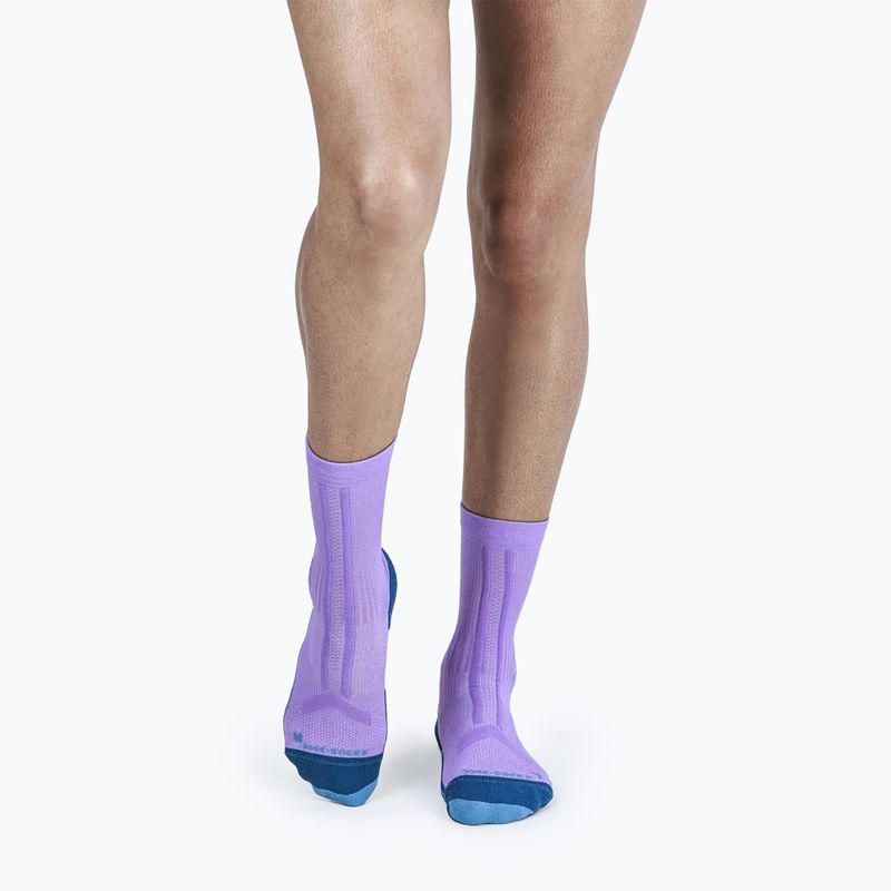Női futózokni X-Socks Trailrun Discover Crew orchid/sunset blue 3