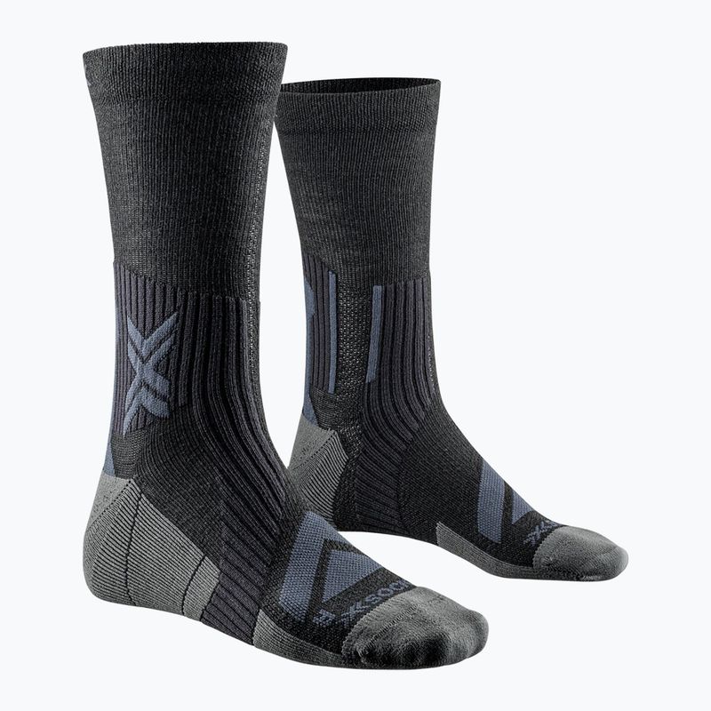 Kerékpáros zokni X-Socks Bike Expert Merino Crew black/charcoal 4