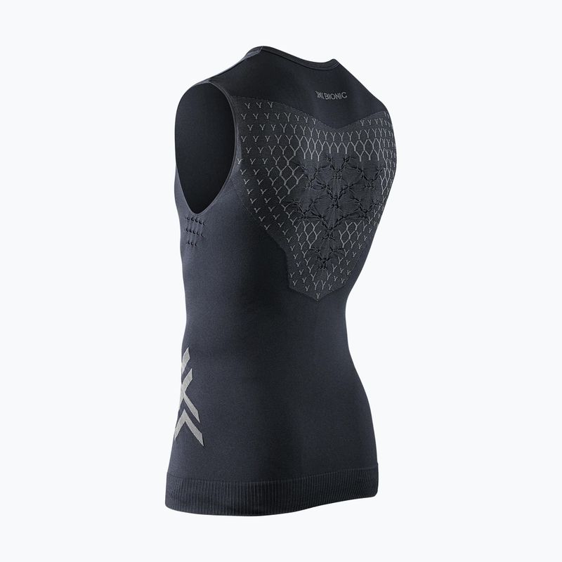 Férfi futópóló X-Bionic Twyce Run Singlet fekete/szénszürke 2