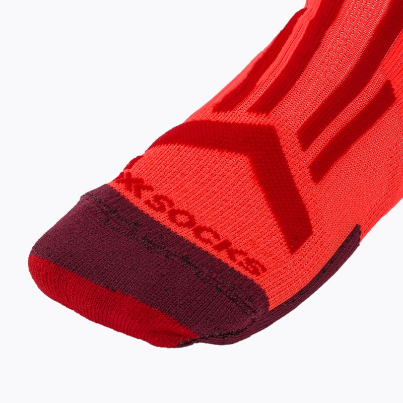 Férfi zokni X-Socks Trailrun Perform Crew fluo red/namib red 4