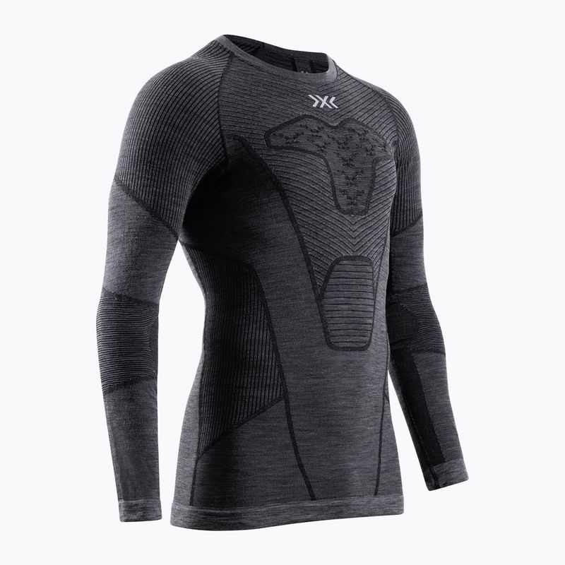 Férfi termoaktív pulóver X-Bionic Symbio Merino Shirt rhino grey