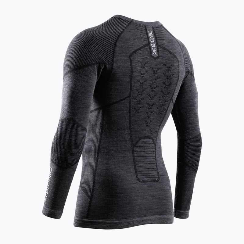 Férfi termoaktív pulóver X-Bionic Symbio Merino Shirt rhino grey 2