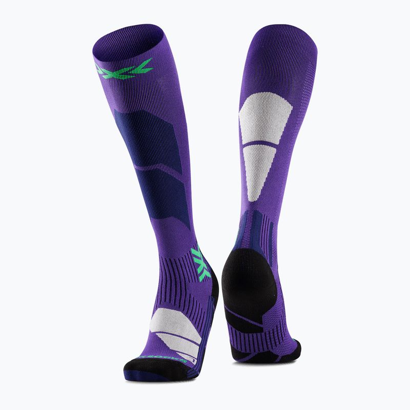 Női sízokni X-Socks Ski Perform Otc mély lila/világos homok 4