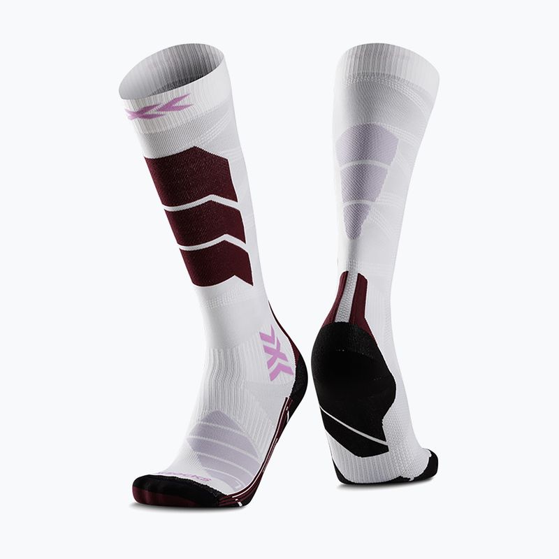 Női sízokni X-Socks Ski Expert Otc x fehér/lavendula