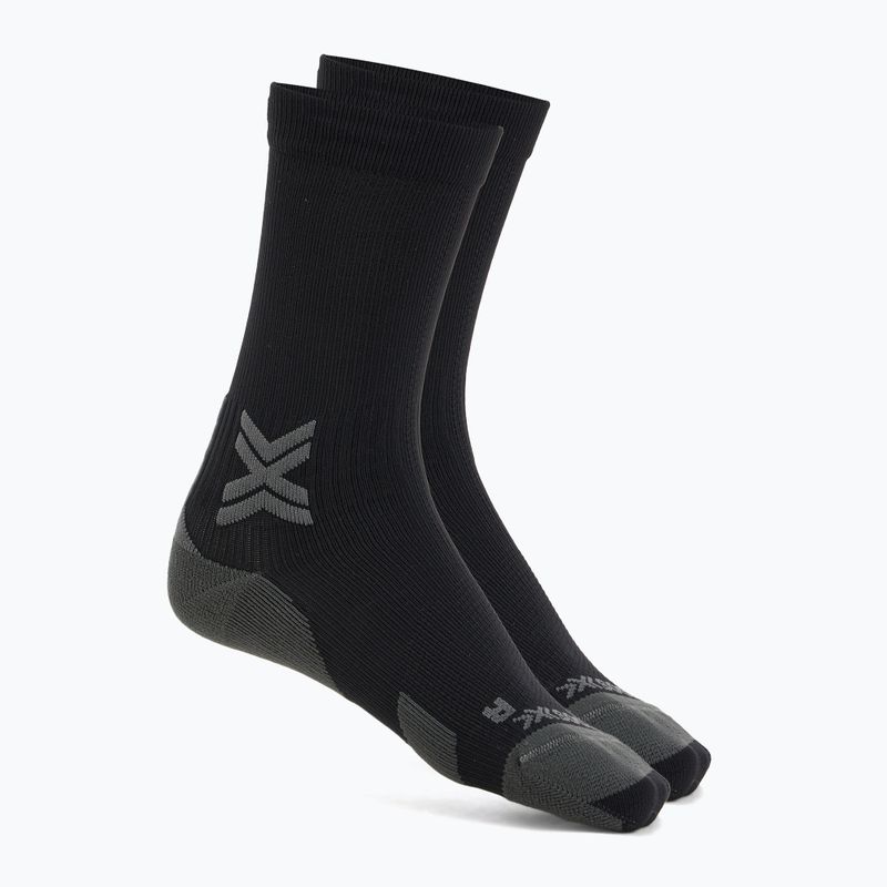 X-Socks Run Discover Crew fekete/szürke zokni