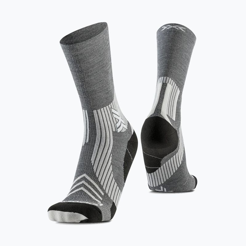 Zokni X-Socks Run Expert Silk Merino Crew seal grey/light sand 4