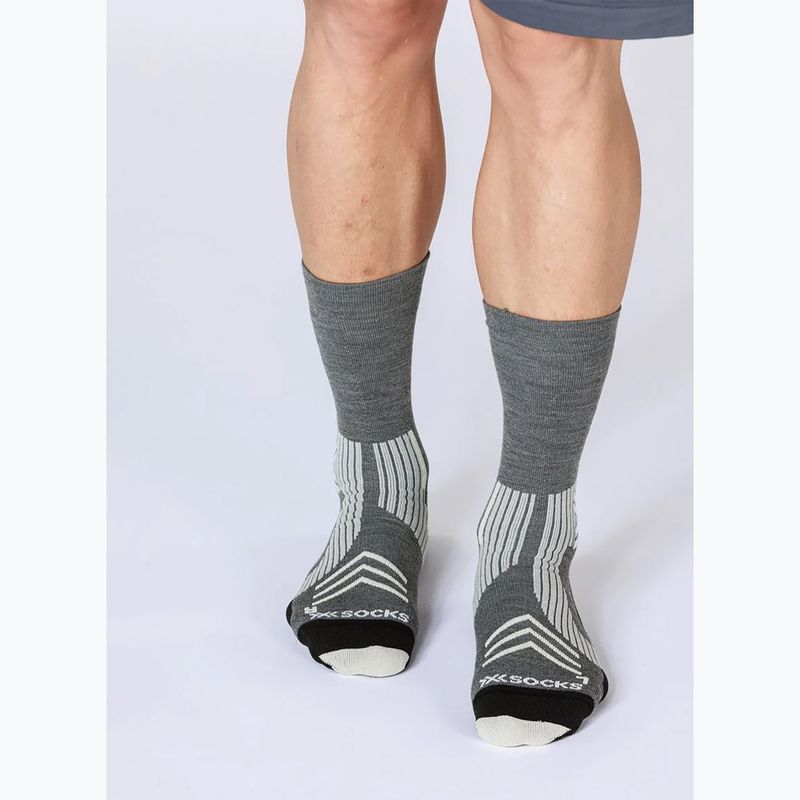 Zokni X-Socks Run Expert Silk Merino Crew seal grey/light sand 5
