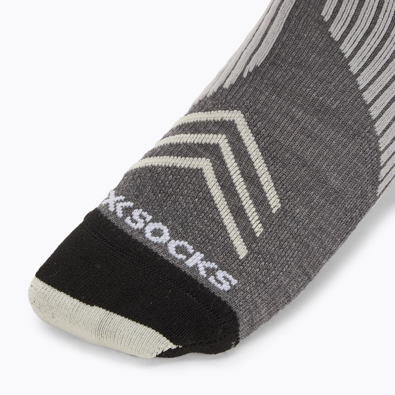 X-Socks Run Expert Silk Merino Crew zokni pecsét szürke/világos homok 3