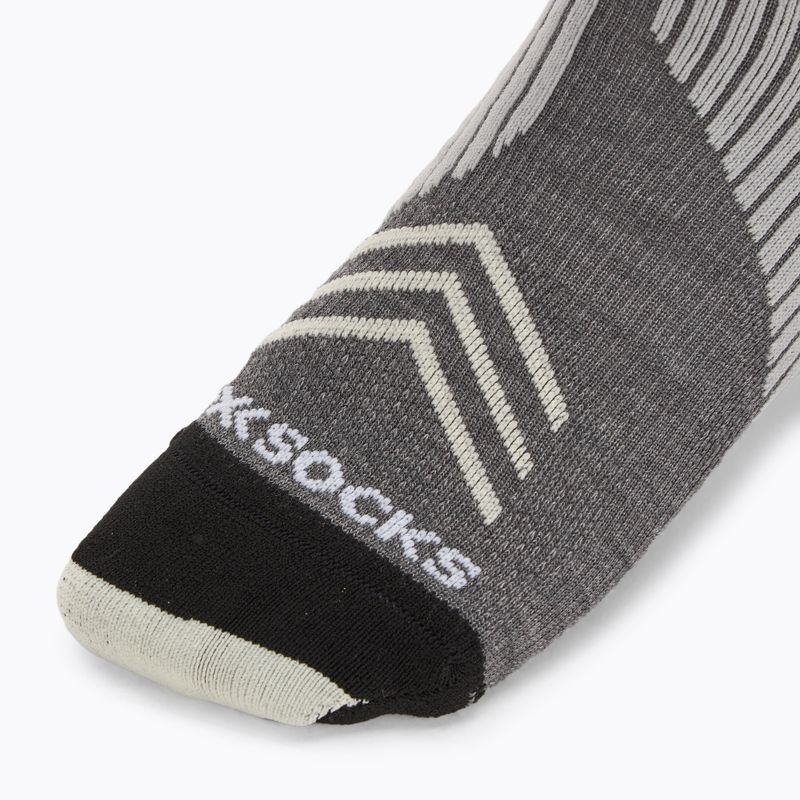 Zokni X-Socks Run Expert Silk Merino Crew seal grey/light sand 3