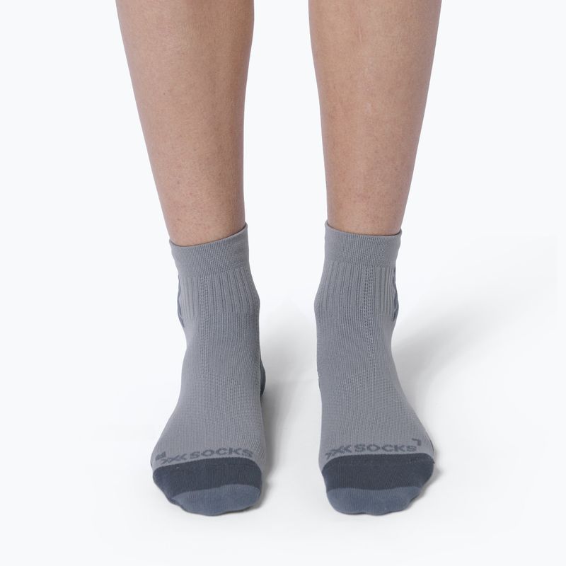 X-Socks Run Discover Ankle zokni raincloud/x fekete 2