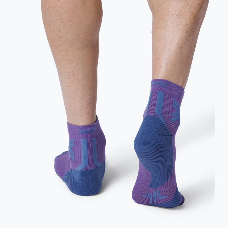 X-Socks Run Discover Ankle zokni neobergine/x fekete 3
