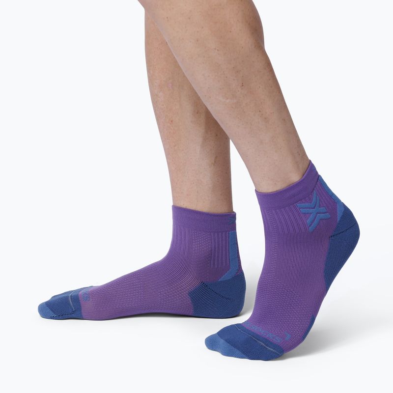 X-Socks Run Discover Ankle zokni neobergine/x fekete 4