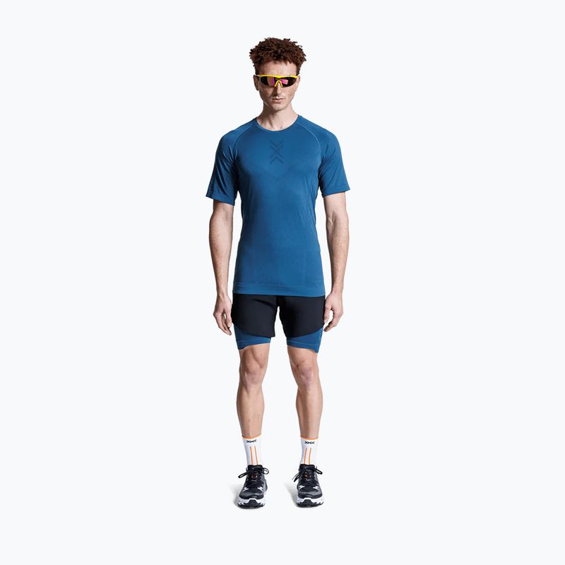 Férfi futópóló X-Bionic Xceed Run pala kék/tengerészkék 2