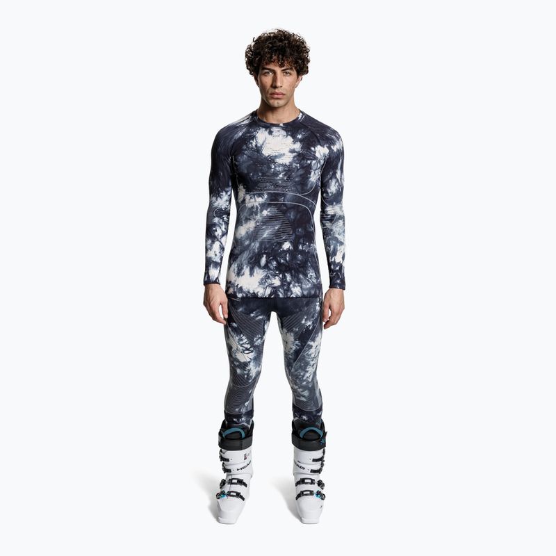 Thermoaktív nadrág X-Bionic Energy Accumulator Wild 3/4 tiedye x black/fluo pink 2